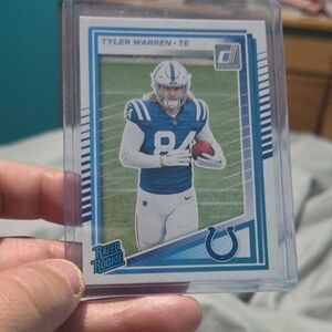 Football Rookie Card with Blue and White Jersey
